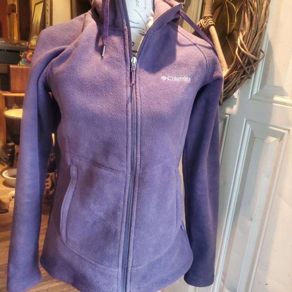 Columbia Zip Up Purple Fleece Hoodie Women's Size Small
